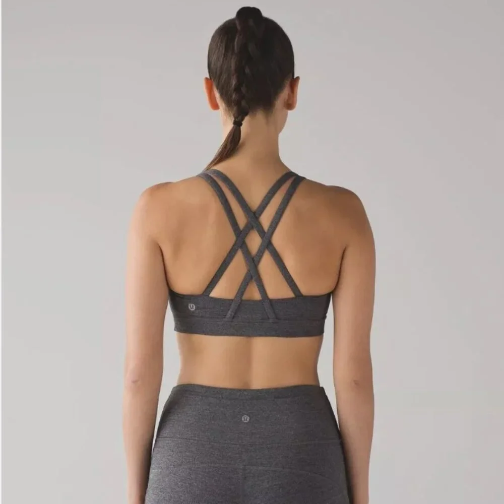 Lululemon Energy Bra Heathered Gray Slate - Picture 1 of 5